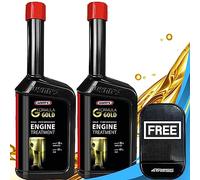 Wynns 2 x 500 ml Formula Gold Petrol Diesel LPG Hybrid Engine Oil Treatment for Increased Compression and Reduced Wear Non Slip Car Dash Mat (4T-2x-77101)