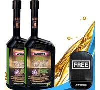 Wynns 2 x 500ml Car Petrol Total Action Treatment Triple Action, Hybrid Models Non Slip Car Dash Mat (4T-2x-33692)