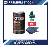 Wynns Engine Oil Stop Leak 325ml + Large Microfibre Cloth & FREE Air Freshener