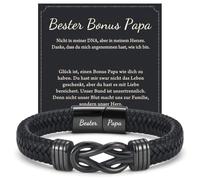 wynn's Gifts for Men, Leather Bracelet with Engraving for Dad, Step Dad, Bonus, Dad, Son, Brother, Grandson, Nephew, Uncle, Husband, Boyfriend, Gift for Birthday, Christmas, Father's Day, Anniversary