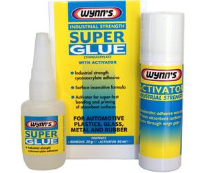 Wynn's Industrial Strength Super Glue with Activator 50ml Adhesive 20g B90088