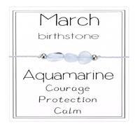 wynn's March Birthstone Gifts, Natural Beaded Bracelet Women Birthday Gifts