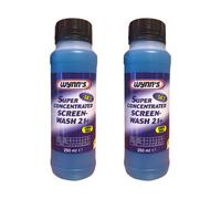 WYNNS Screen Wash Concentrate Windscreen Cleaner Lemon Scent 2x250ml
