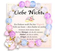 wynn's Unicorn Gifts for Girls, Unicorn Bracelet for Girls, Daughter, Granddaughter, Niece, Sister, Gift for Birthday, Christmas, First Day of School, Communion, 11.41, Stone, No gemstone