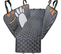 WYNONE Dog Car Seat Cover for VW Fox 5-Door 2015-2024, Durable Scratch Proof Dog Hammock Waterproof Rear Seat Covers Machine Washable Easy Storage Chew-Resistant Edges,Grey orange