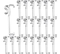 WYNOTT Valance Clips for Blinds, 2.5 Inch(63.5mm) Clear Blind Clips Blinds Retainer Holder,Plastic Window Blind Parts(20 PCS)
