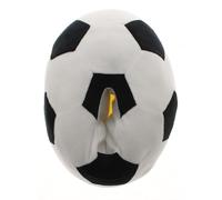 Wynsors Boys' Full Ball Football Novelty Slippers | Cozy White & Black Soccer Ball Plush House Shoes | Anti-Slip Grip Sole White 7 UK