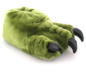 Wynsors Boys Green & Black Claw Detail Slippers, Size: 4