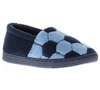 Wynsors Hernandez Boys & Girls Novelty Football Soccer Slippers - Soft & Comfy Children's House Shoes with Non-Slip Sole Blue 3 UK