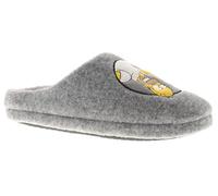 Wynsors Homer Simpson Beer Men's Novelty Mule Slippers Cozy Fleece Step-In House Shoes Funny Simpsons Cartoon Grey 8 UK