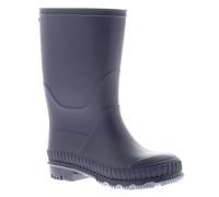 Wynsors Kids Plain Wellington Boots - Lightweight PVC Rain Boots for Forest School, Nursery & Outdoor Play - Boys Girls Unisex Wellies with Comfort Sock - Black Blue Navy Pink Navy 2 UK