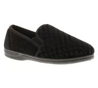 Wynsors Leo Mens Moccasin & Full Slippers Black, 7