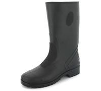 Wynsors Paddy Boys Plain Black Wellies - Long Leg Wellingtons Kids Boots. Comfy & Durable Boys Slip-On Wellington Boots for Winter Black 2 UK