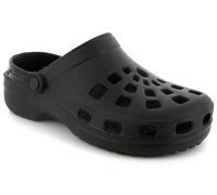 Wynsors Pop Mens Black Slip On Mule Clog Style Sandals With Back Strap, Size: 6