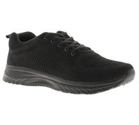 Wynsors Tamlin Men's Trainers - Black Lightweight Knitted Mesh Running Sneakers, Comfortable Gym, Office Work & School Shoes, Responsive Cushioning EVA Phylon Sole, Size 7 8 9 10 11 12 Black 11 UK