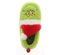 Wynsors The Grinch Christmas Novelty Slippers for boys Men | Cozy Faux Fur 3D Face Footwear | Anti-Slip Fun House Shoes for Boys & Men | UK Sizes 3-8 Green 4 UK