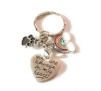 Wyntersemporium Pet Remembrance Dog Cat Keyring Memorial Rainbow Bridge