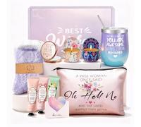 WYOK Pamper Hamper Birthday Gifts for Women - Relaxation Spa Gift Box for Mum, Sister, Best Friend - Includes Scented Candle & Hand Cream & Insulated Tumbler