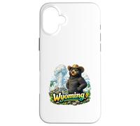 Wyoming Bear Geyser Mountain Nature Adventure Case for iPhone 16 Plus