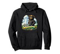 Wyoming Bear Geyser Mountain Nature Adventure Pullover Hoodie