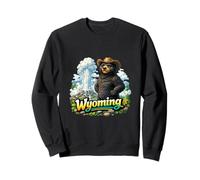 Wyoming Bear Geyser Mountain Nature Adventure Sweatshirt