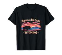 Wyoming Bison and Big Skies Western Graphic T-Shirt