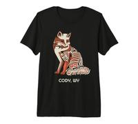 Wyoming Cody Tribal Fox Native American Totem Style Premium T-Shirt
