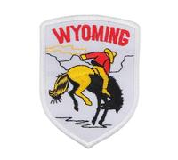WYOMING Cowboy Horse Iron-On or Sew-On Patch for Clothes Embroidered Iron-On Patch Applique Riding USA Patch Size 6.0 x 8.0 cm