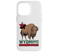 Wyoming Cowboy State Buffalo Vintage Tee Design Case for iPhone 14 Pro Max