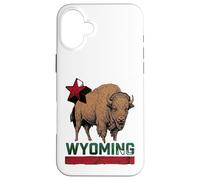 Wyoming Cowboy State Buffalo Vintage Tee Design Case for iPhone 16 Plus