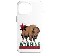 Wyoming Cowboy State Buffalo Vintage Tee Design Case for iPhone 16 Pro Max
