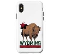 Wyoming Cowboy State Buffalo Vintage Tee Design Case for iPhone X/XS
