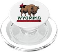 Wyoming Cowboy State Buffalo Vintage Tee Design PopSockets PopGrip for MagSafe