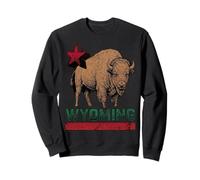 Wyoming Cowboy State Buffalo Vintage Tee Design Sweatshirt