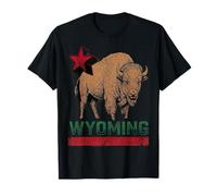 Wyoming Cowboy State Buffalo Vintage Tee Design T-Shirt