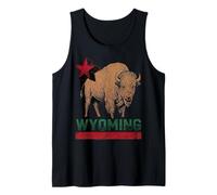 Wyoming Cowboy State Buffalo Vintage Tee Design Tank Top