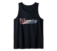 Wyoming Patriotic USA American Flag Classic Design Tank Top