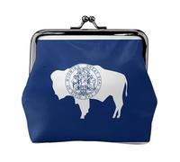 Wyoming State Flag Coin Purses, Change Purse Wallets, For Festivals And Special Occasions, Black, One Size, Art Deco