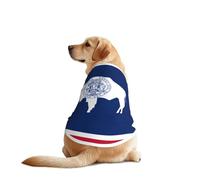 Wyoming State Flag Dog Shirt for Large & Medium Dogs - Mesh Breathable Pet T-Shirts, Perfect for Daily Wear and Special Occasions