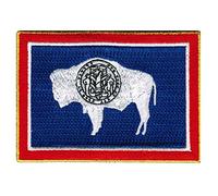 Wyoming State Flag Embroidered Patch Iron-On WY Emblem