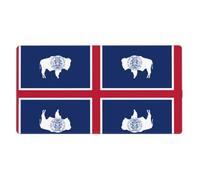 Wyoming State Flag Extra Large Rubber Mouse pad 16x29.5in, Strong Adhesion, Durable, Suitable for a Wide Range of Occasions