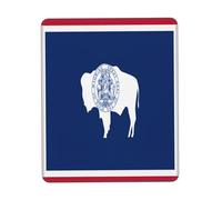 Wyoming State Flag Gaming Mouse Pad, Full-Print Design with 3mm Rubber Base, Ergonomic and Durable for Office, Gaming, and Study