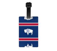 Wyoming State Flag Golf Bag Privacy Label, Detachable Briefcase (3.3 * 2.1 inches), Children's School Bag, Sports Bag Label, Travel Luggage Label