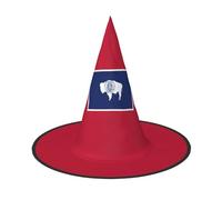 Wyoming State Flag Halloween Hat, funny, holiday party hat costume ball, Cosplay Carnivals DIY Decoration(of 1)