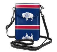 Wyoming State Flag Leather Cell Phone Purse, Lightweight Crossbody Cell Phone Bag, Travel Bag with Credit Card Slots Women's Shoulder Bag