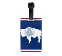Wyoming State Flag Luggage tag Hanger Protects Privacy and is a Must-Have for Travel and is Durable
