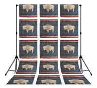 Wyoming State Flag Map Multi-Scene Photography Backdrop For Baby Shower, Portrait, Party, Video & Home Decoration - 5x7ft