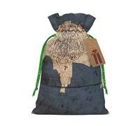 Wyoming State Flag Map Print Drawstring Bags,Snack Bags,Storage Bags For Gift Wrapping,Party Decorations