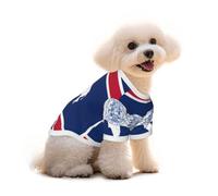 Wyoming State Flag Print Cotton Dog T Shirt Breathable Soft Pet Clothes, for Small Medium Large Dogs Cats