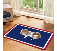 Wyoming State Flag Print Pet Absorbent Leather Tablecloth for Dogs Cats,Pet Food Mat Leather Feeding Mat for Dogs Cats